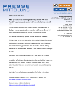 Berlin, 31st August 2015 Round about 12 months were needed until