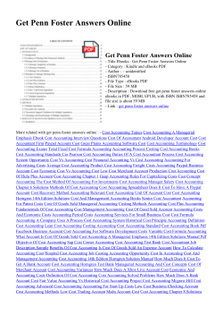 Get Penn Foster Answers Online