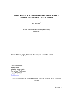 Reynolds 23 Sediment Deposition on the Elwha Submarine Delta