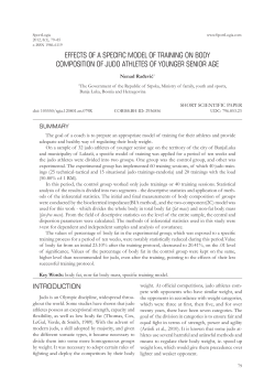 effects of a specific model of training on body composition of judo