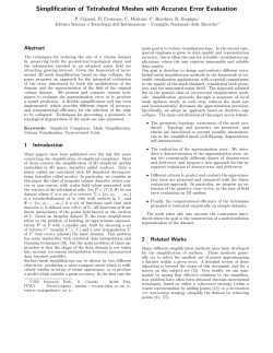 Simplification of Tetrahedral Meshes with Accurate Error Evaluation
