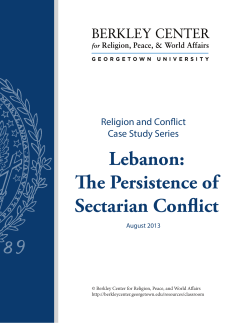 Lebanon: The Persistence of Sectarian Conflict