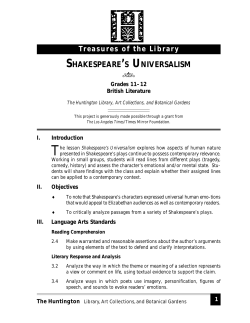 Shakespeare`s Universalism