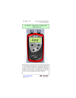 User Manual - M101 - Pressure Calibrator