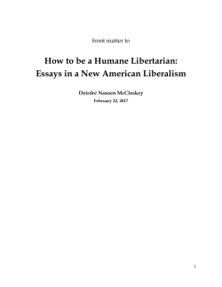 How to be a Humane Libertarian