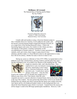 Brilliance All Around: The Stained Glass of Sterling