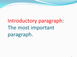 Introductory paragraph