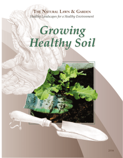 Growing Healthy Soil Growing Healthy Soil