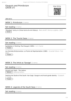 Gauguin and Primitivism (2016-17)