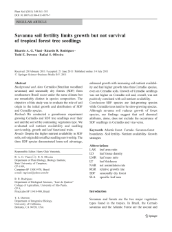 Savanna soil fertility limits growth but not survival of tropical forest