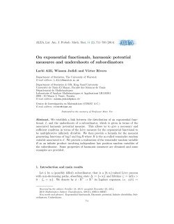 On exponential functionals, harmonic potential measures and