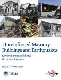 Unreinforced Masonry Buildings and Earthquakes