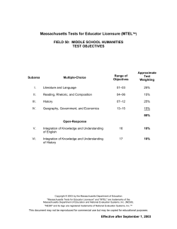 field 50: middle school humanities