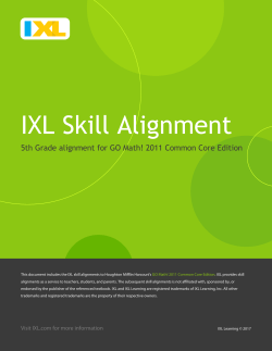 IXL Skill Alignment