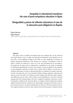 Inequality in educational transitions