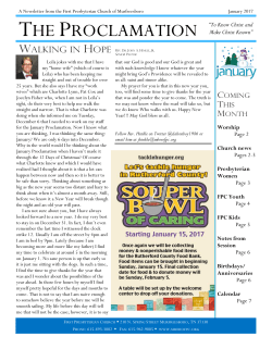 the proclamation - First Presbyterian Church