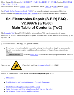 Sci.Electronics.Repair FAQ