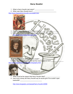 Harry Houdini 1. What is Harry Houdini real name?