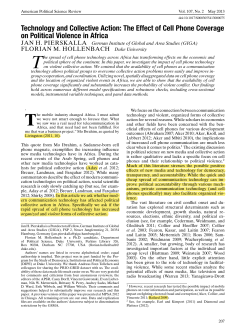 Technology and Collective Action: The Effect of Cell Phone