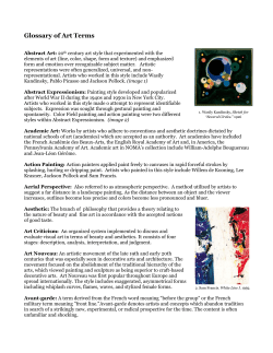 Glossary of Art Terms
