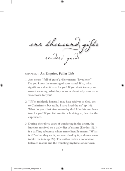 readers` guide - One Thousand Gifts
