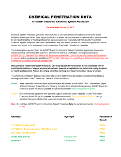 Print Chemical Penetration Data TEST checklist for - Lac-Mac
