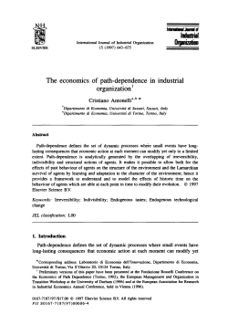 The economics of path-dependence in industrial organization