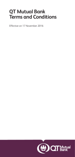 QT Mutual Bank Terms and Conditions