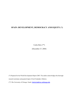 Spain: Development, Democracy and Equity.