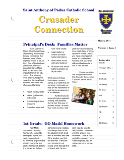 Crusader Connection - St. Anthony of Padua Catholic School