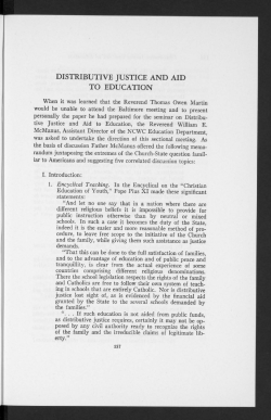 distributive justice and aid to education