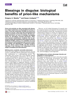 Blessings in disguise: biological benefits of prion-like