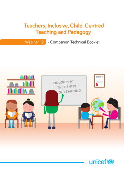 Teachers, Inclusive, Child-Centred Teaching and Pedagogy