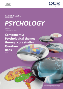 Component 2 Psychological themes through core studies