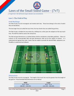 Laws of the Small Sided Game