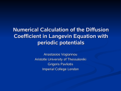 Numerical Calculation of the Diffusion Coefficient in Langevin