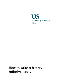 How to write a history reflexive essay