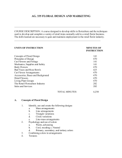 AG. 335 FLORAL DESIGN AND MARKETING