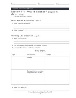 Chapter 1 Review Worksheet