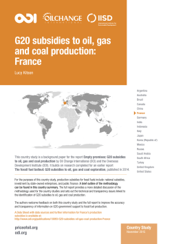 G20 subsidies to oil gas and coal production: France -
