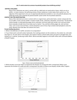 Lab: To what extent do common household products have buffering