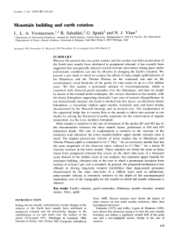 Mountain building and earth rotation