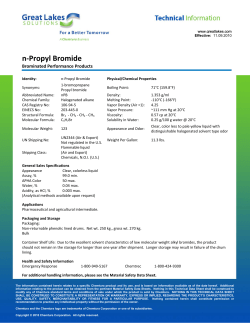 n-Propyl Bromide TDS