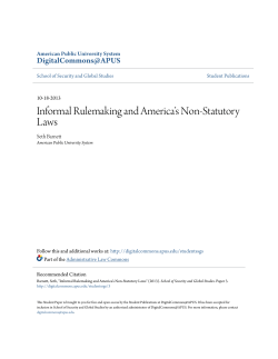Informal Rulemaking and America`s Non