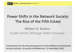 Power Shifts in the Network Society: The Rise of the Fifth Estate