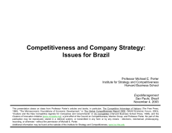 Competitiveness and Company Strategy: Issues for Brazil