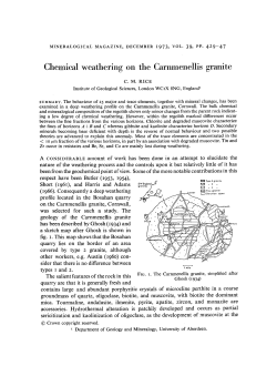 Chemical weathering on the Carnmenellis granite