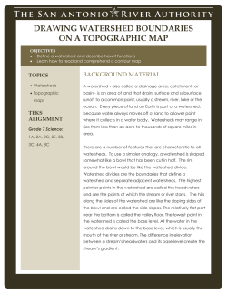 Drawing watershed boundaries on a topographic map