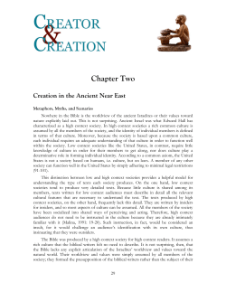 Creation in the Ancient Near East