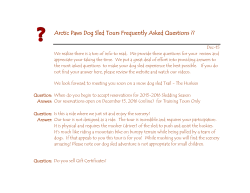 Arctic Paws Dog Sled Tours Frequently Asked Questions ??